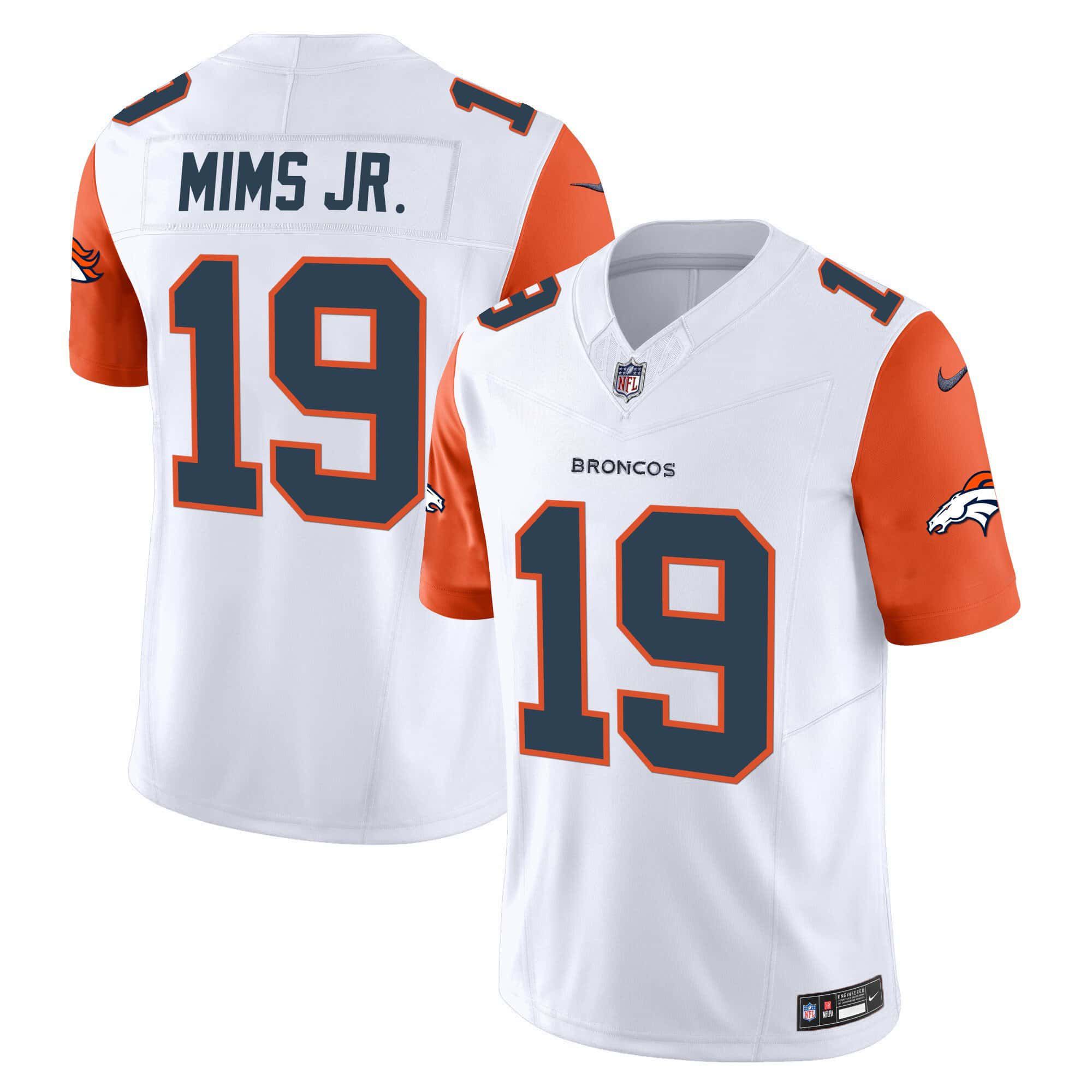 Men Denver Broncos #19 Mims jr White 2024 Nike Vapor Limited NFL Jersey style 2